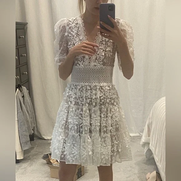 Hooded Coat Floral Lace Jacket Moncler Madeleine Bronx And Banco